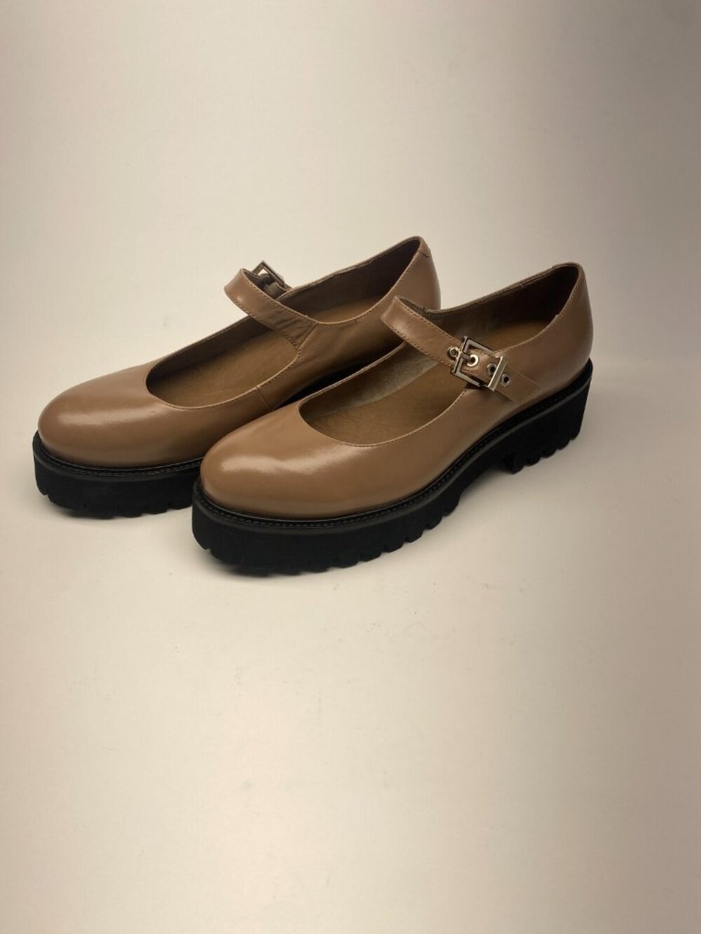 Jeffrey Campbell Womens  Marj-H2 Dark Taupe Box Heel Loafer Sz 10